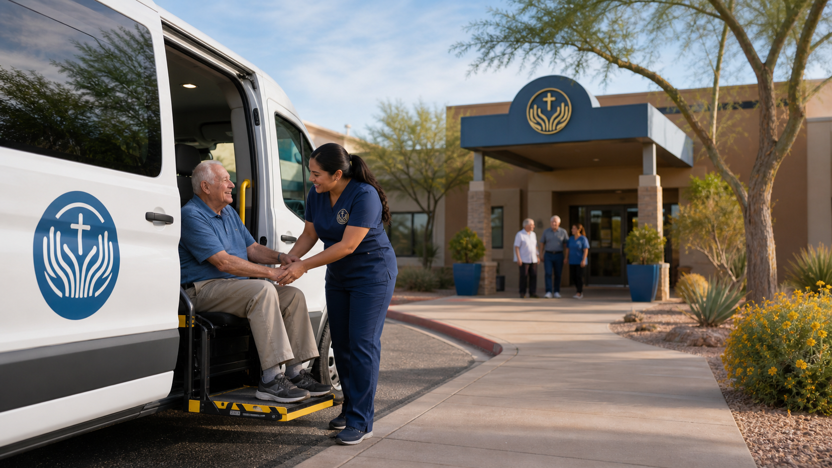 Illustration of planned wheelchair-accessible transportation support